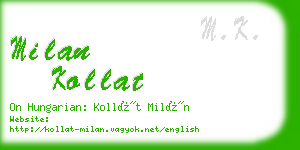 milan kollat business card